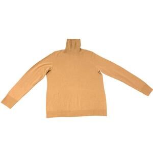 Talbots Pure Cashmere Camel Turtleneck Sweater Size L NWOT